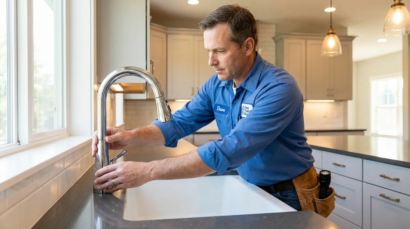 Kitchen faucet installation by Johns Plumbing LLC in Lineville